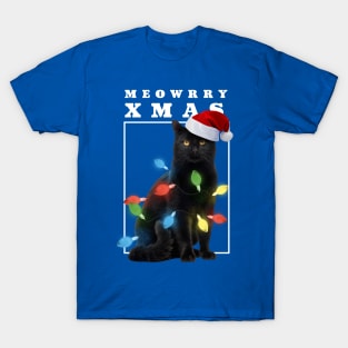 Funny Christmas cat Meowrry Xmas T-Shirt